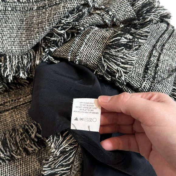 Intermix Fringe Layer Coat Jacket - Size Small - Picture 5 of 5